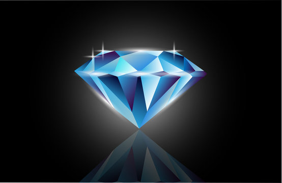 Vector blue diamond