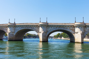 Fototapeta na wymiar Bridges over Seine river, Paris.
