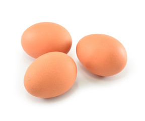 Eggs isolated on white background