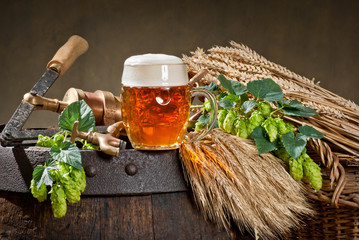 still life with hop cones