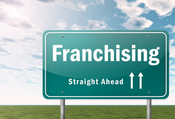 Highway Signpost "Franchising"