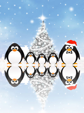 Penguins at Christmas
