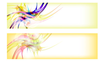 set colored vector abstract banner