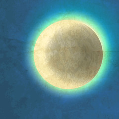 Halloween full moon vector illustration