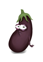 Sad aubergine