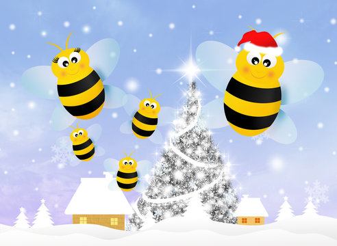 Bee at Christmas