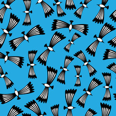 seamless pattern flying birds