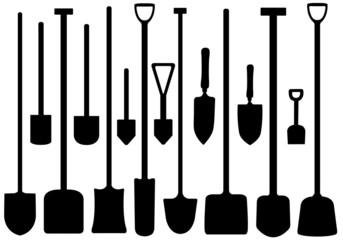 Set of shovels