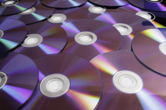 Background of some colorful compact discs