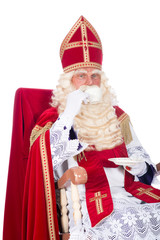 Sinterklaas on his chair