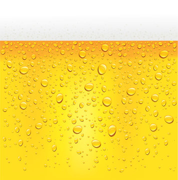 background beer with bubbles close up