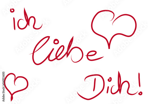"Ich liebe Dich Herzen rot Handschrift" Stockfotos und lizenzfreie