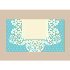 Floral vintage business card, invitation or announcement