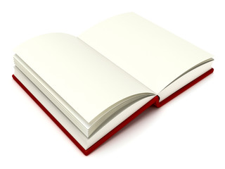 3D Illustration of an Open Book