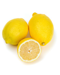 lemon fruit isolated on white