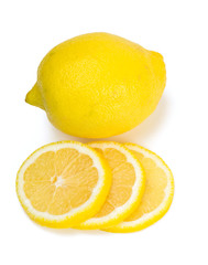 lemon fruit isolated on white