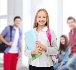 happy and smiling teenage girl