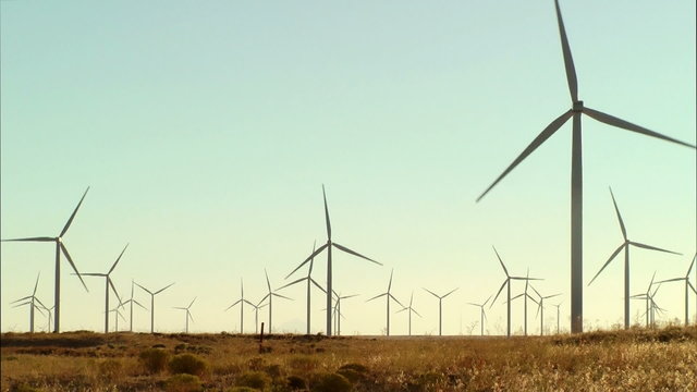 Wind farm on the prairie in Oregon