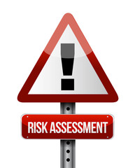 risk assessment road sign illustration design