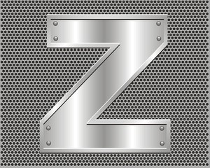 metal letter Z