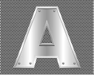 metal letter A