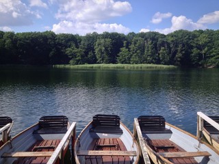 Rowboats at Summer Lake