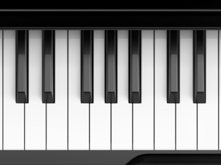 Naklejka premium Classic piano keyboard close-up shot