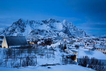 tipical village in lofoten iceland