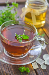 Tea with mint and honey