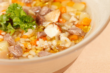 soup with meat