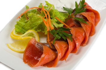 Sockeye salmon in spicy brine