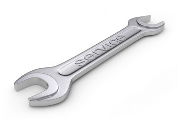 Spanner service. Isolated on white background