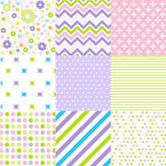 seamless floral patterns with fabric texture