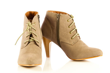  high heel women shoes on white background