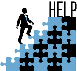 Business person find help solution