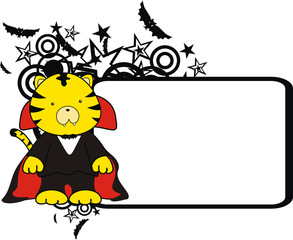 tiger kid vampire halloween costume copyspace