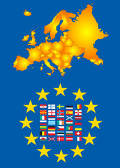 Fototapeta premium Europe map