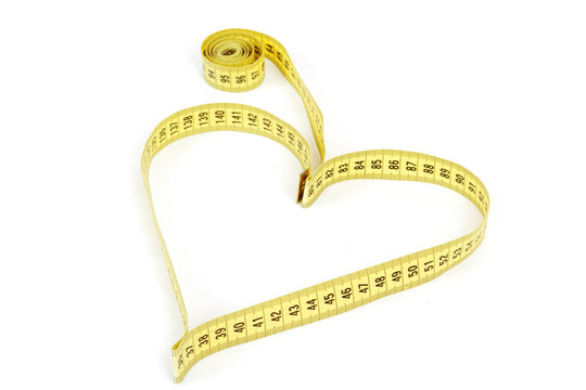 Tape Measure Heart Shape - Health, Weight Concept