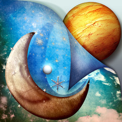 Moon and sun,day and night. © Rosario Rizzo