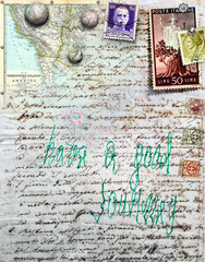 Old project and stamps background
