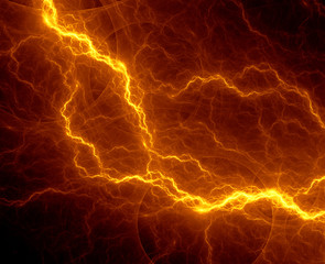 Naklejka premium Abstract fiery lightning