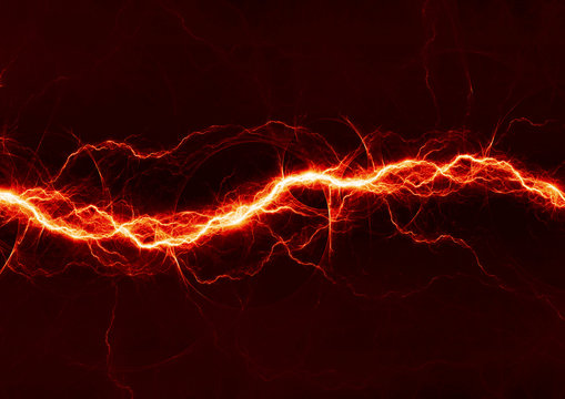 Abstract fiery lightning
