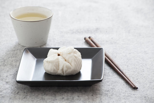 Chinese Steamed Barbecue Pork Bun (Dim Sum)