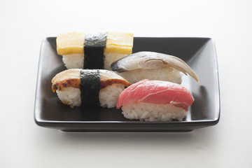 Japanese Sushi -- Egg, Tuna, Eel, Swordfish