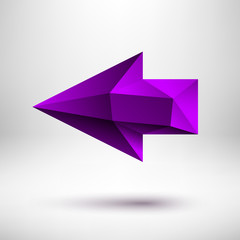 Purple Left Arrow Sign