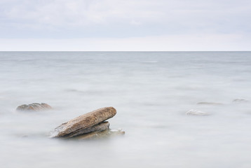 Rocks in sea