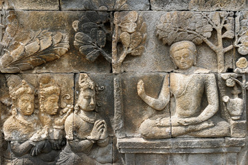 Borobudur Buddhist temple, Indonesia