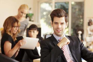 Businessteam Working