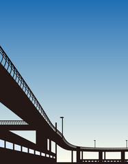 夕方のハイウェイ