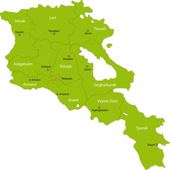 Green Armenia map
